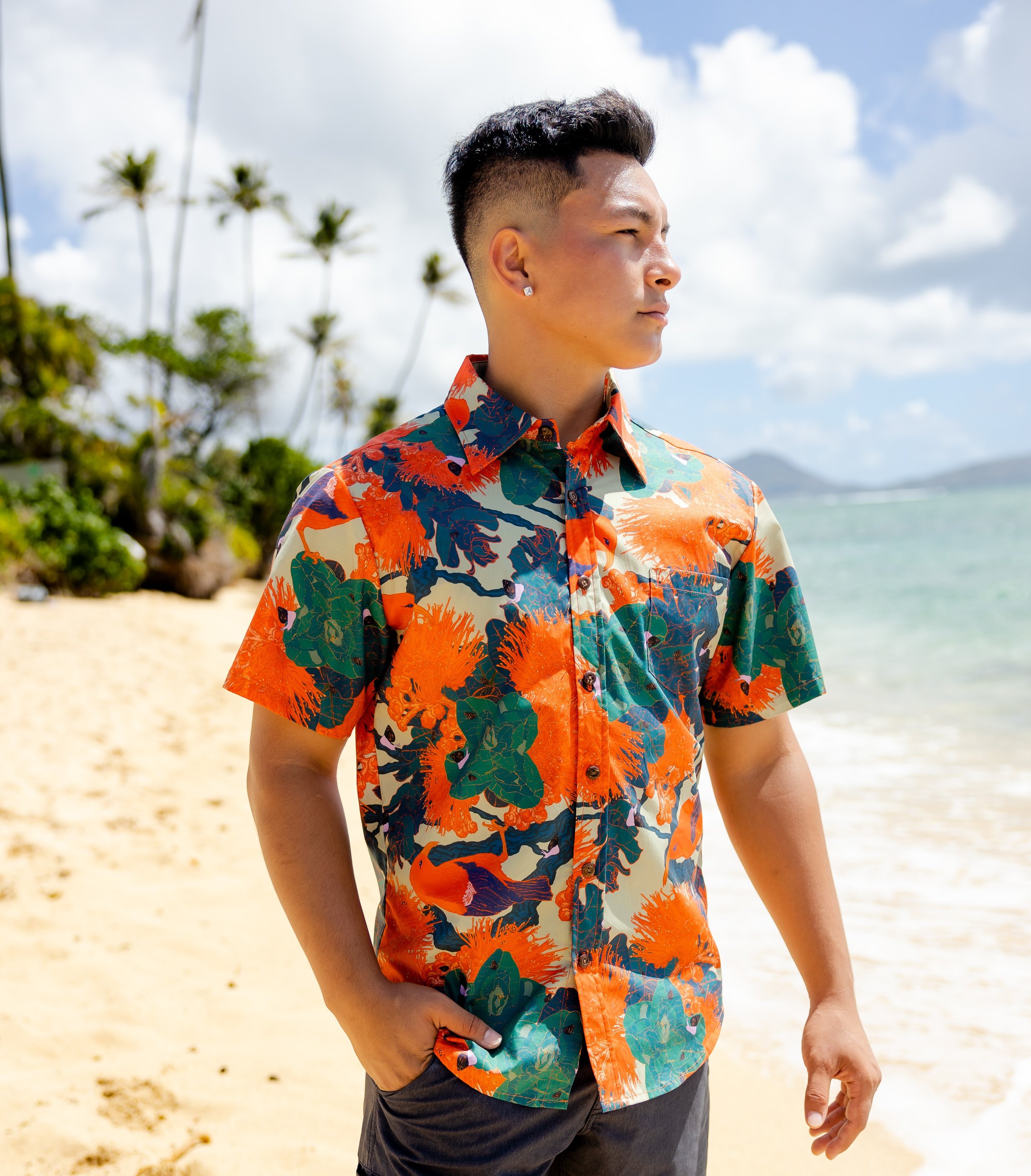 Kaniakapūpū Lehua ʻAlani Aloha Shirt — David Shepard